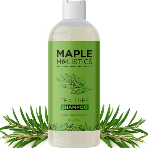 Clarifying Shampoo for Build Up & Oily Hair - Tea Tree Shampoo for Men and Women with Rosemary Essential Oil for Oily Hair and Scalp - Color Safe Vegan Sulfate Silicone & Paraben Free (16 Fl Oz)