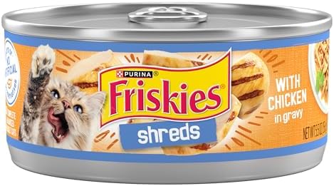 Purina Friskies Shreds With Chicken in Wet Cat Food Gravy - (Pack of 24) 5.5 oz. Cans