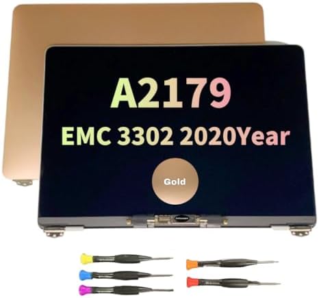 LCD Screen Replacement for MacBook Air A2179 13.3" EMC 3302 2020 LCD Retina Display Assembly (Gold)