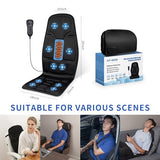 Sotion Massage Seat Cushion with Heat, Back Massager with 10 Vibration Motors, Massage Chair Pad for Back Pain Relief, Chair Massager for Office, Home Use, Seat Massager for Gift