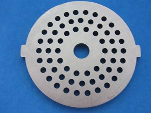 Replacement meat grinder plate. For many Waring Pro, Rival, Deni, Game Winner etc. Plate is 2 1/8" 53mm wide. PLEASE MEASURE BEFORE ORDERING. Does not fit Kitchenaid (1/8" 3 mm)
