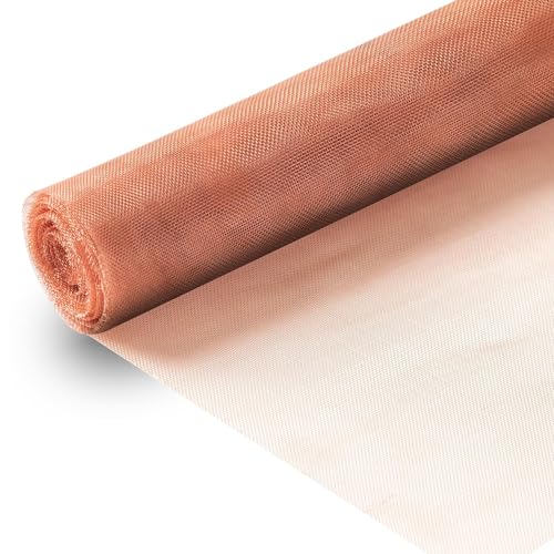 Pure Copper Mesh Screen Roll #20Mesh-Size:15.7"x47.2" 99.9%-Copper Wire Mesh Screen for Vents,Window Screen,DIY Grounding Mat, Art Project,Keep Insect Away ...