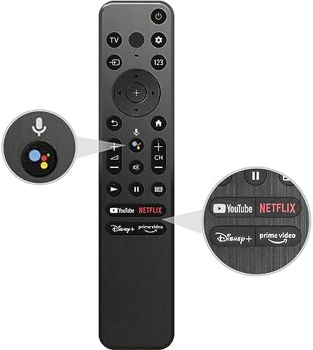 Voice Remote Replacement for Sony TV Remote, for Sony Smart TVs and Sony Bravia TVs, for All Sony 4K UHD LED LCD HD Smart TVs, Sony Remote, RMF-TX800U, Black