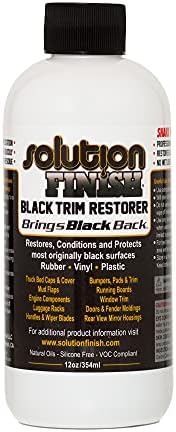 Black Plastic & Vinyl Trim Restorer - Use for Car and Truck Detailing, No Wet Look, Instantly Revives Color To Trim, Bumpers, Mud Flaps, Etc., Black (12 oz)