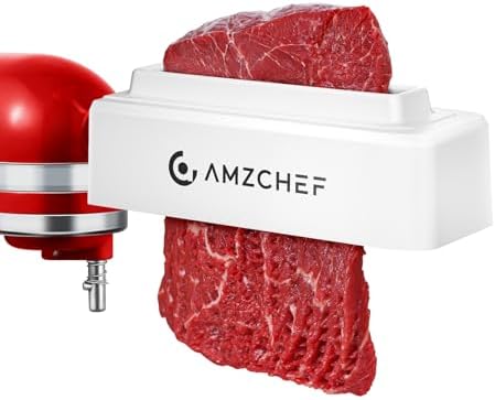 Meat Tenderizers for Kitchenaid Mixer，Tenderizer Machine for Kitchen aid & Cuisinart Stand Mixers，Stainless Steel Meat Tenderizer Tool，Suitable for Larger Size Meat, White