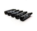 5PCS Reusable W'cked Glass Filter Tips for Slim Cigarettes, Glass Rolling Tip Mouthpieces (Pure Black)