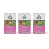 Organic India Tulsi Sweet Rose Herbal Tea - Holy Basil, Stress Relieving & Magical, Immune Support, Adaptogen, Vegan, USDA Certified Organic, Non-GMO, Caffeine-Free - 18 Infusion Bags, 3 Pack