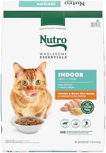 Nutro Wholesome Essentials Indoor Dry Cat Food, Chicken & Brown Rice Recipe, 14 lbs.