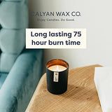 Calyan Wax Soy Wax Candle, Evergreen & Eucalyptus Scented Candle for The Home | Premium Candle with Essential Oils | 10.2 oz 50 Hour Burn Time | Soy Candle in Matte Black Jar, Gift for Men