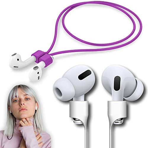 Ultra Strong Magnetic Airpod Pro Strap Anti-Lost Cord Sports Lanyard Compatible with Airpods 3rd 2nd Generation Pro 3 2 1 (Purple)