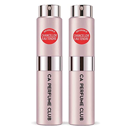 CA Perfume Impression of Chancellor Eau Tendre For Women Eau de Parfum Spray Refillable Bottle 0.27 Fl Oz-X2