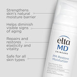 EltaMD PM Therapy Facial Moisturizer Lotion, Night Moisturizer for Face, Restores Skin Elasticity and Moisturizes and Repairs Skin Overnight, Safe for Sensitive Skin, Oil Free Formula, 1.7 oz Pump