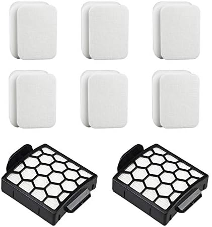 6 Foam Filter + 2 Hepa Filter Replacement for Shark ZU62 ZU60 NV255 NV150 NV251 NV151 Navigator Rotator Pet Pro Upright Vacuum Part 1238FT60 1239FT60