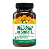 Magnesium and Potassium Supplement - 90 Tablets, Gluten-Free & Vegan