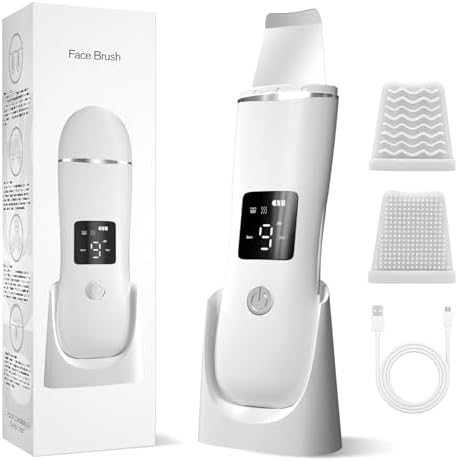 Face Scrubber Skin Spatula - Anface Blackhead Remover with 4 Modes, Pore Extractor Face Spatula Deep Cleansing for Facial Skincare Women Gift