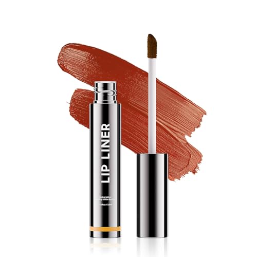 OETUIOW Lip Stain Peel Off, Lip Liner Moisturizing Long-Lasting & Waterproof, Transfer Proof & Plumping, Non-Stick Cup, Nude Color