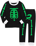 VAENAIT BABY Infant Kids Toddler Boys Girls Halloween Novelty Pajama Set Skeleton White XS