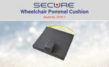 Secure Wheelchair Wedge Pommel Cushion with Safety Straps & Convex Bottom for Seniors - Prevent Forward Sliding, Positioning, Transfer, Pressure Relief - Elderly Fall Prevention