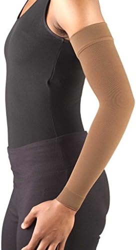 Truform Lymphedema Compression Arm Sleeve, 20-30 mmHg Post Mastectomy Support, Brown, Medium