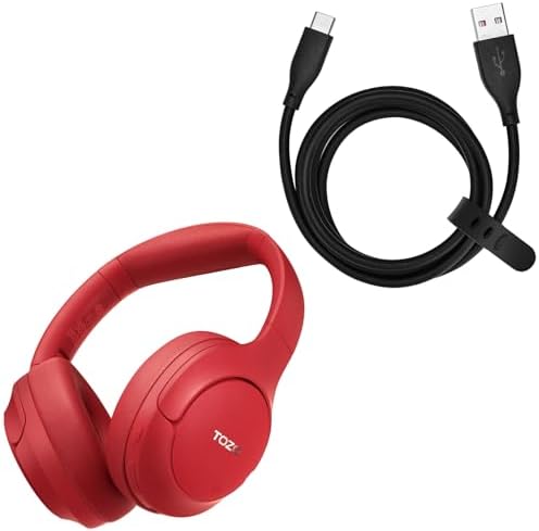 TOZO HT2 Hybrid Active Noise Cancelling Headphones + USB-C to USB-A Charging Cable