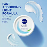 NIVEA Soft, Refreshingly Soft Moisturizing Cream, 3 Pack of 6.8 Oz Jars