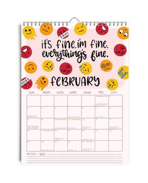 Here We Fucking Go Again 2025 Calendar, 9x12" Calendar 2025, Fucking Calendar 2025 Planner, Trash Talk Wall Calendar, Monthly Friends Advent Calendar, Funny Trash Talk Wall Calendar ﻿