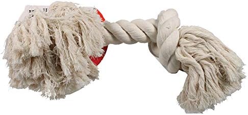 Mammoth Pet Products Flossy Chews Colossal 19-Inch 100-Percent Cotton White Dog Rope Bone (10066F)Large Breeds