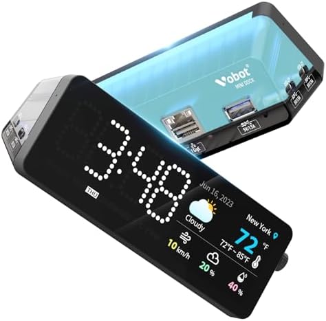 USB C Laptop Docking Station (7-in-1), USB C Hub with Screen, Multiple Built-in Apps, Docking Station with HDMI 4K@60Hz, 90W Max Power Delivery, 1 Gbps Ethernet, USB C Dock for Mac/Dell/HP/Steam Deck