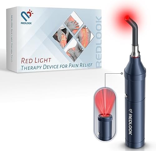 Red Light Therapy Device, Cold Sore Canker Sore Treatment for Lips,Infrared Light Therapy for Lips Mouth Nose Ear Knee Feet Hands Joint Muscle Nerve Pain Relief with Removable Tip