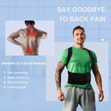 Back Brace Posture Corrector for Women Men -Adjustable and Breathable Support Scoliosis Back Brace for Waist, Back and Shoulder Pain - Improve Back Posture for Body Correction and Lumbar Support M(29"-33")