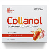 Collanol - Innovation in The Care of Healthy Joints - Liquid Formula in a Double Capsule 3D Collagen + micellar Extract of Turmeric Roots 1 Capsule/Day. Laboratory Tested (Pack of 1)