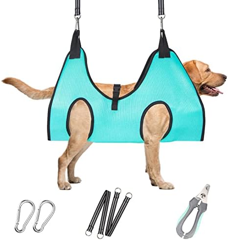 Dog Grooming Hammock - Upgrade Pet Grooming Harness for Nail Trimming (XL 80lb), Dog Sling for Nail Clipping, Dog Hanging Holder Hanger for Cutting Nail with Nail Clippers