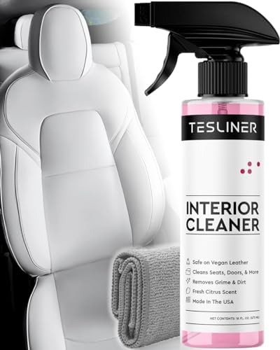 Tesla Seat Cleaner & Stain Remover - Biodegradable, Safe on Black & White Vegan Leather, Interior Cleaning Products for Seats, Dash, Console | Tesla Model 3 Y S X Car Accessories for 2025