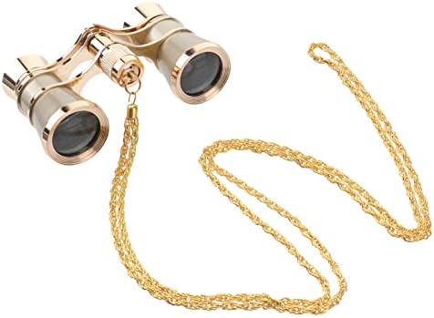 Opera Glasses Binoculars 3X25, Mini Theater Binoculars Glasses with Necklace Chain, Vision Binoculars for Women Adults in Musical Concert, Bird Watching Outdoor Sightseeing Travel