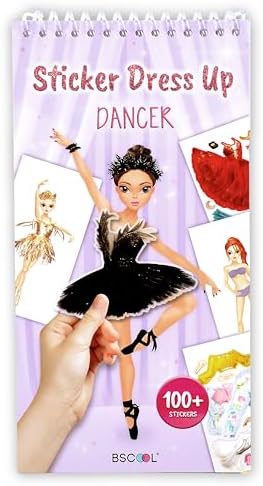 Sticker Dress-Up Dancers. Sticker Activity Book for Kids. Learn Girls Fashion Design, Dancer Poses with Sticker, and Guide for Kids 5 and up. Girls Fashion Paper Dolls Dress up Games