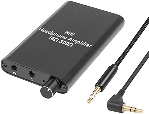 LVY Portable Headphone Amplifier 3.5mm Audio Rechargeable Two-Stage GAIN Switch HiFi Headphone Amplifier Compatible MP3/4, Phones, Computer and Various 3.5mm Audio Digital Devices