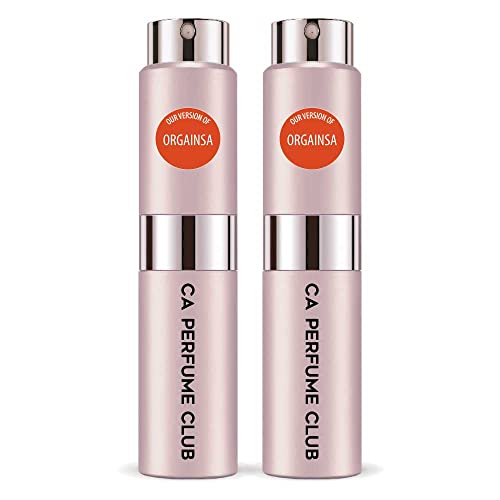 CA Perfume Impression of Orgainsa For Women Replica Version Fragrance Dupes Concentrated Long Lasting Eau de Parfum Spray Refillable Atomizer Bottle 0.27 Fl Oz-X2