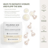 SKINWORKS Hyaluronic Acid Serum for Face, Anti Aging Serum for Fine Lines & Wrinkles, Hydrating Glow Serum, Face Moisturizer Plump & Repair Dry Skin, Unscented, 30 Capsules