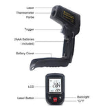 KETOTEK Infrared Thermometer Non Contact IR Digital Laser Temperature Gun -50℃～600℃ (-58℉～1112℉) Adjustable Emissivity Thermometer Gun for Cooking