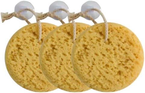 Evriholder Natural Elements Foam Bath Sponges, Spa Experience at Home, Pack of 3
