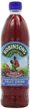 Robinson's Fruit Drink, Apple & Blackcurrant, No Added Sugar, 1-Liter Plastic Bottles (Pack of 4)