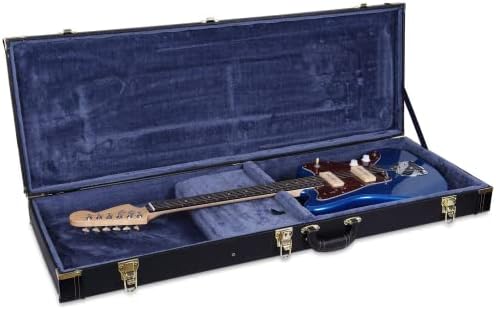 Crossrock Hardshell Wood Case for Jazzmaster/Jaguar Style Electric Guitars-Black(CRW620JMBK)