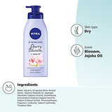 Nivea Oil Infused Cherry Blossom and Jojoba Oil Body Lotion, Non-Greasy Cherry Blossom Scented Lotion Moisturizes for 24+ Hours, 16.9 Fl Oz Pump Bottle