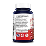 NusaPure Antarctic Krill Oil 2000 mg 120 Softgels, Omega-3 EPA 360mg, DHA 240mg, Astaxanthin Supplement Sourced from Krill 800ppm