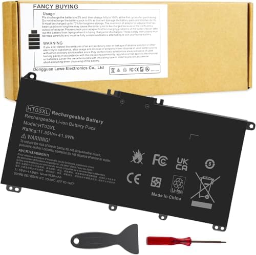 HT03XL L11119-855 HTO3XL Battery for HP 14M-DH0003DX 14M-DH1003DX 15T-DA000 15T-CS200 15-CW1XXX 15T-CS300 LPD1071 15-DB0004DX 15-DA0014DX Pavilion 15-DA 15-DB 15-DW 15-DY 14-CE 14-CF 14-DF 17-BY 17-CA