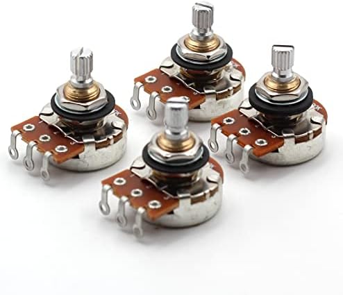 Set of Four (4X) Bourns 500K SHORT Split Shaft Audio Taper Low Friction Potentiometers