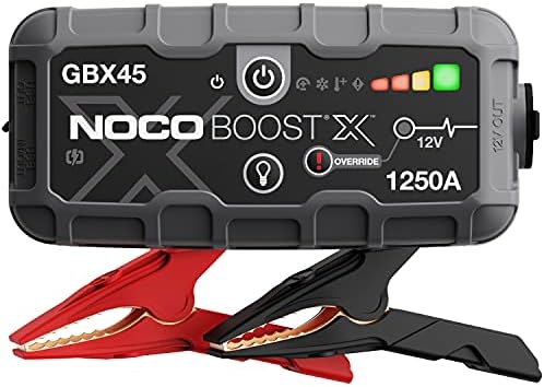 NOCO Boost X GBX45 1250A 12V UltraSafe Portable Lithium Jump Starter, Car Battery Booster Pack, USB-C Powerbank Charger, and Jumper Cables for up to 6.5-Liter Gas and 4.0-Liter Diesel Engines