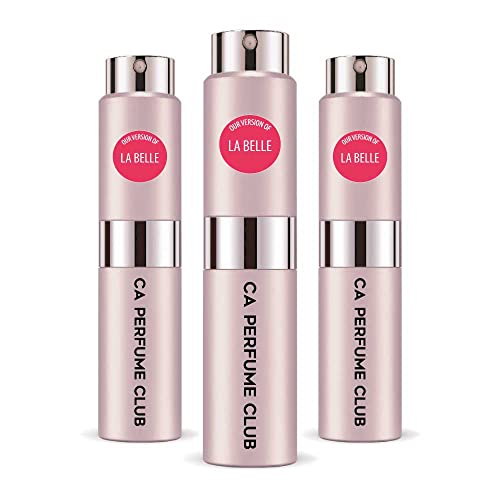 CA Perfume Impression of Jean P. Guiltier La Belle For Women Replica Version Fragrance Dupes Concentrated Long Lasting Eau de Parfum Spray Refillable Atomizer Bottle 0.27 Fl Oz-X3