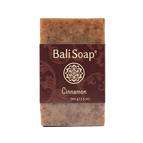 Bali Soap - Cinnamon Natural Soap - Bar Soap for Men & Women - Bath, Body and Face Soap - Vegan, Handmade, Exfoliating Soap - 3 Pack, 3.5 Oz each