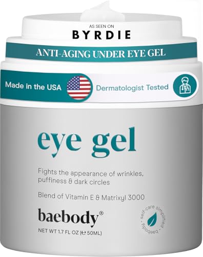 Baebody Eye Gel - Advanced Cooling Under Eye Cream For Dark Circles and Puffiness - Anti Aging and Hydrating - Beauty Gifts for Women (50 ml/1.7 fl oz)